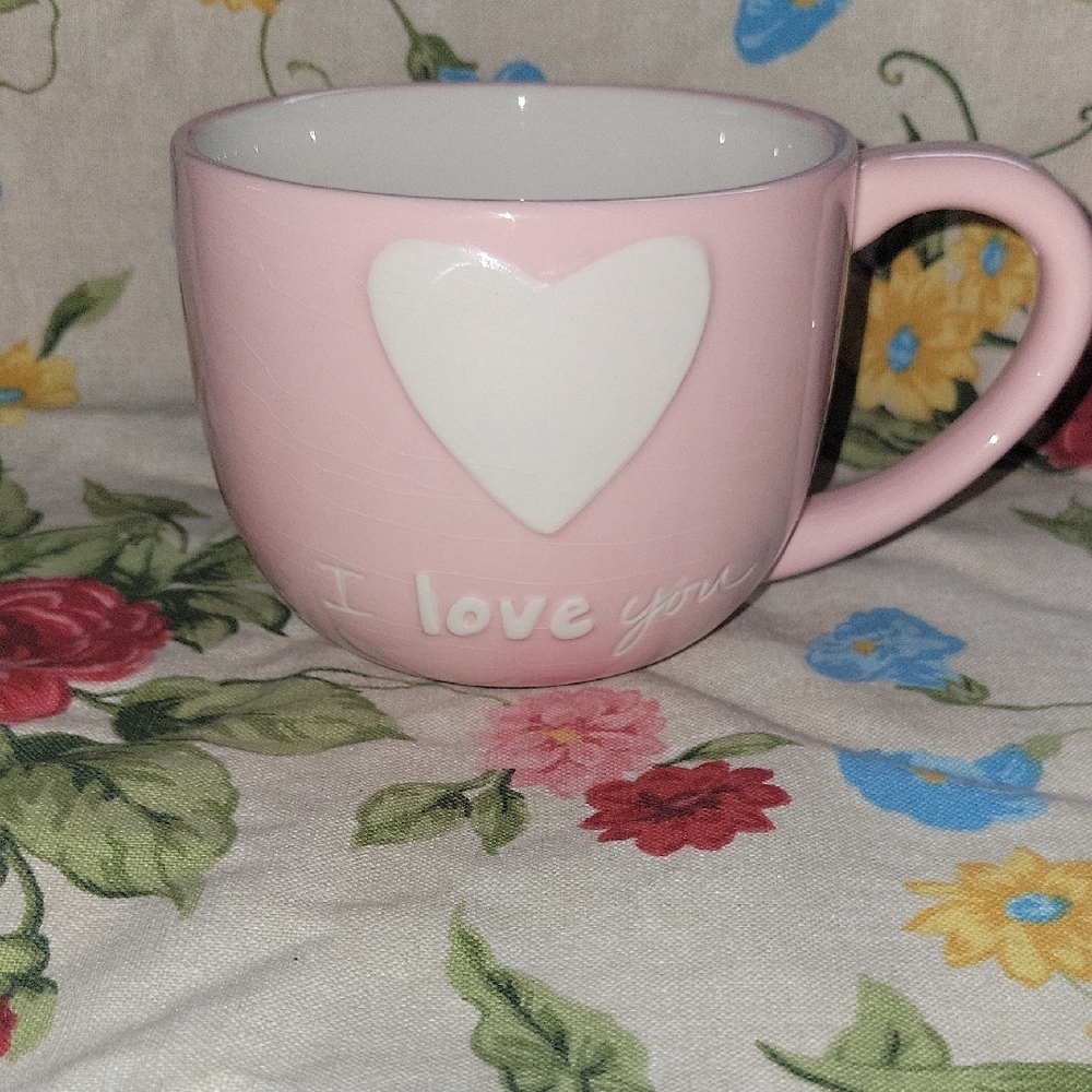 Pink Heart Mug I love You - Picture 2 of 6